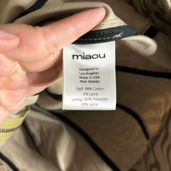 Miaou Dree Mini Dress Tan Zebra Size S - Picture 8 of 8